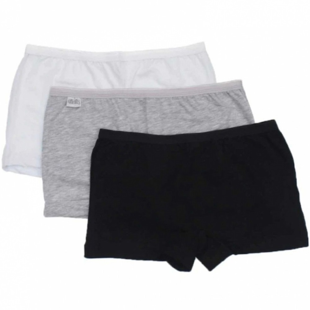 Gümüş 3016 Bayan Düz Likralı Boxer - Gri - M