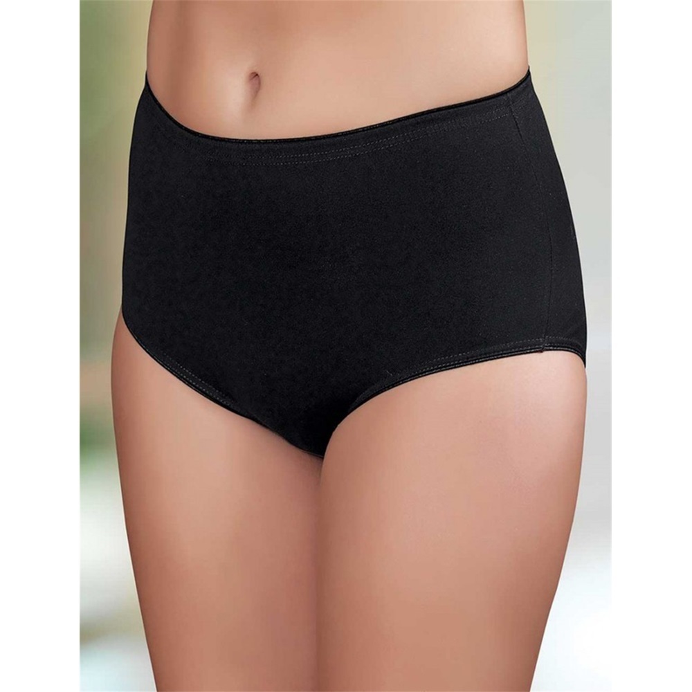 Gümüş 3043 Bayan Renkli Likralı Bato Külot - Siyah - 3