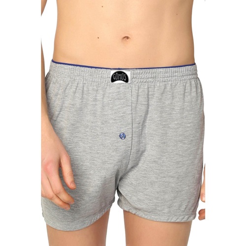 Gümüş 4020 Erkek Havlu Bel Likralı Boxer - Gri - 4