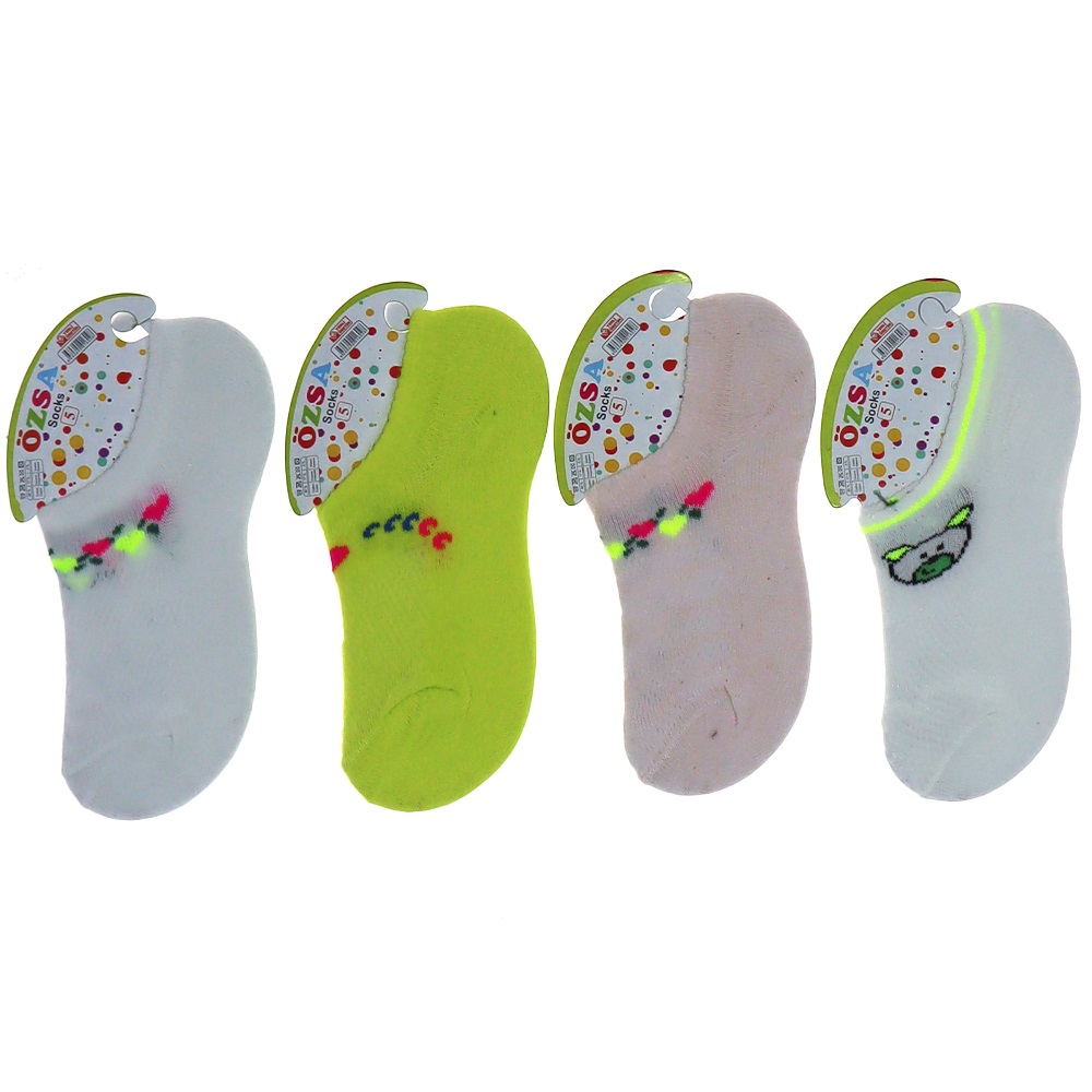 Özsa 6028 Kız Çocuk Sneakers Çorap - Beyaz
