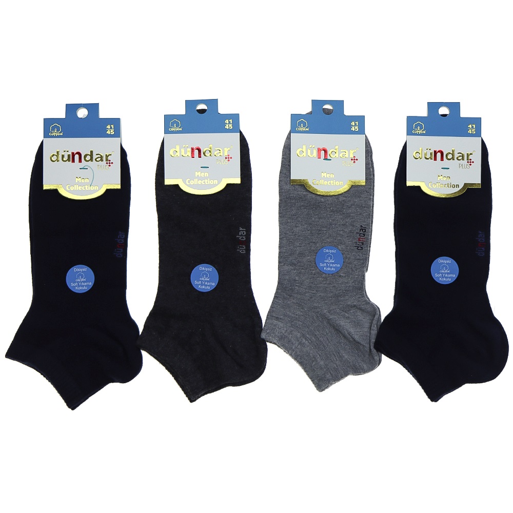 Dündar 0300 Erkek Plus Dikişsiz Likralı Soft Yıkama Kokulu Patik 41-45