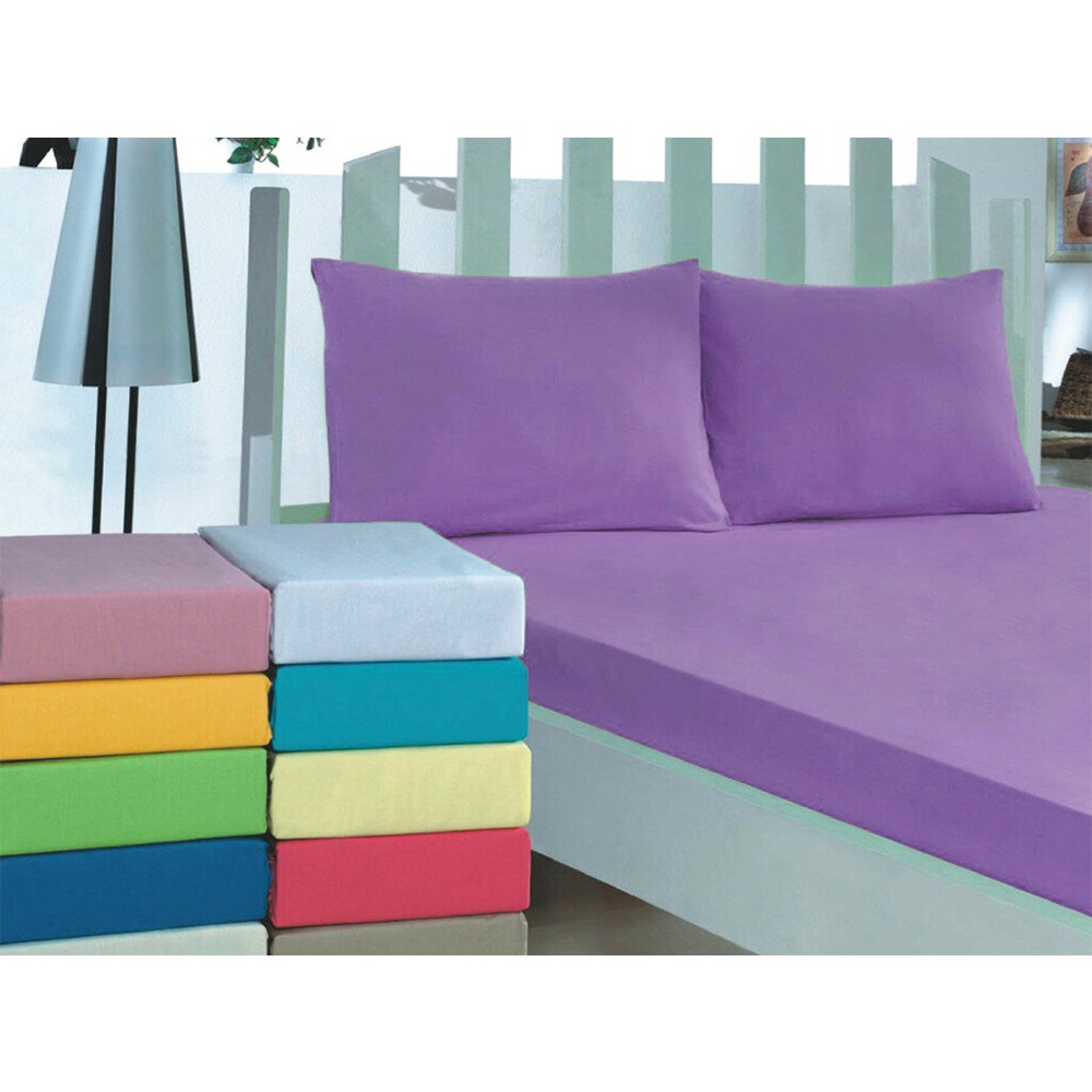 Evmer Battal Boy Düz Renk Lastikli Yastık Kılıflı Çarşaf Takımı 180x200cm