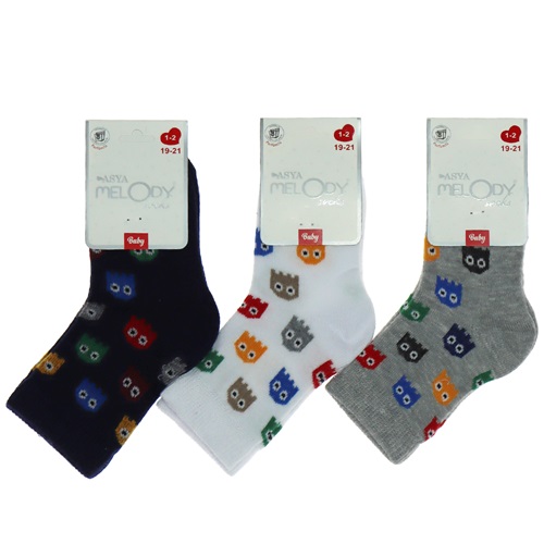 Melody Çocuk Likralı Penye Soket Çorabı