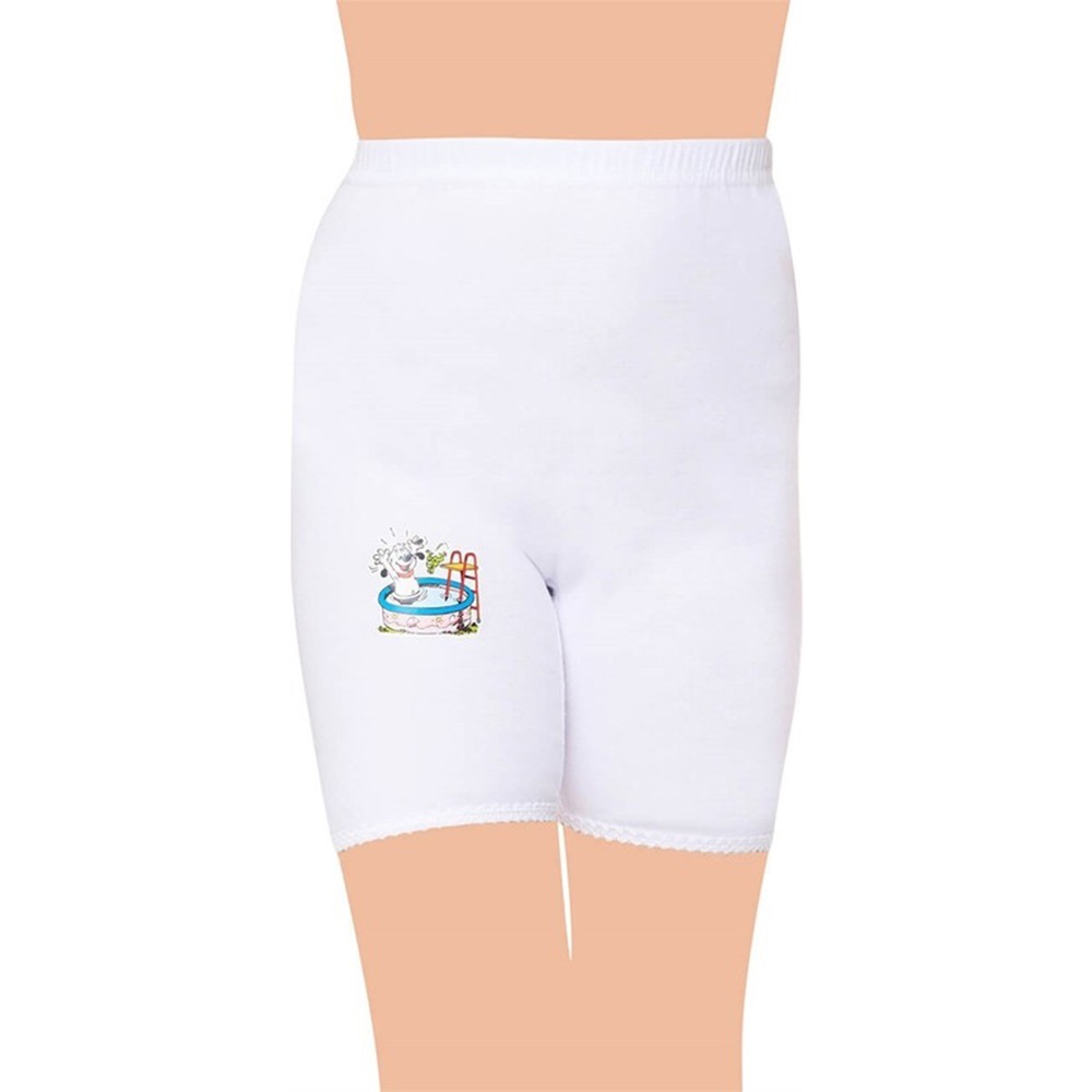 Tutku 0175 Paçalı Kız Çocuk Külot Boxer - Beyaz - 3