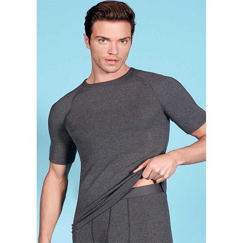 Berrak 756 Termal Kısa Kollu Sıfır Yaka Erkek İçlik Tek Üst