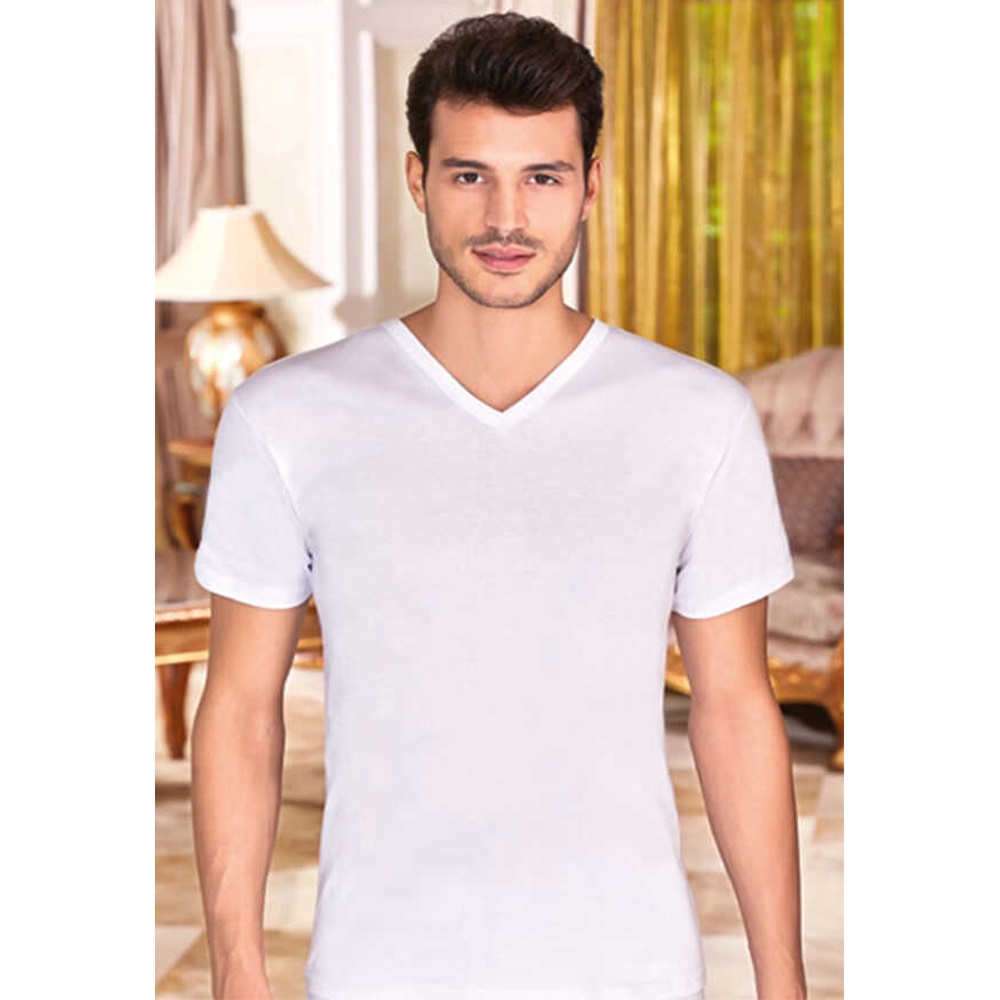 Berrak İç Giyim 1007 V Yaka Kısa kollu Erkek Atlet