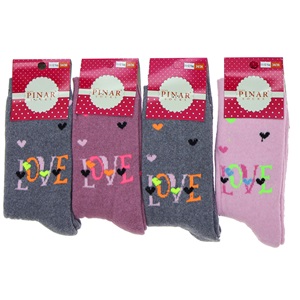 Pınar Kız Çocuk Likralı Havlu Soket Çorap - Karışık Renk - 5-6 YAŞ