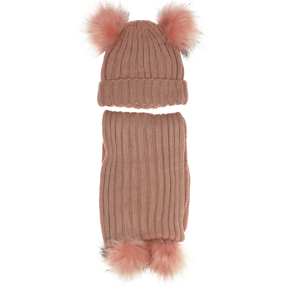 Vemod Bayan 4 Ponponlu Şapka Atkı Takım