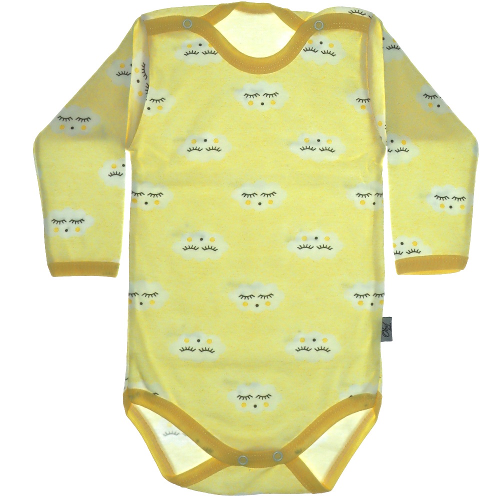 Uyuyan Bulut Baskılı Uzun Kollu Çıtçıtlı Bebe Zıbın 3-6-9 AY