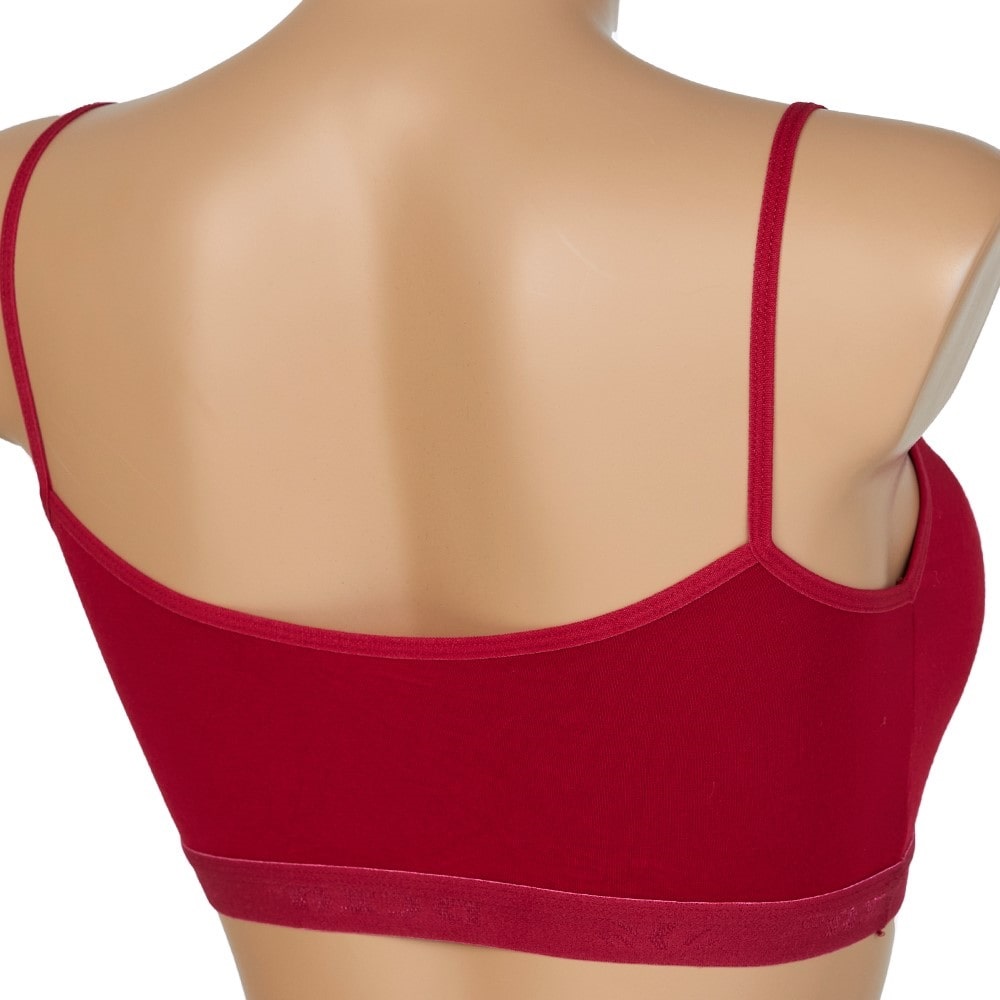 Deza Lüx 5026 Bayan Pedli İp Askılı Büstiyer - Bordo - 90-95
