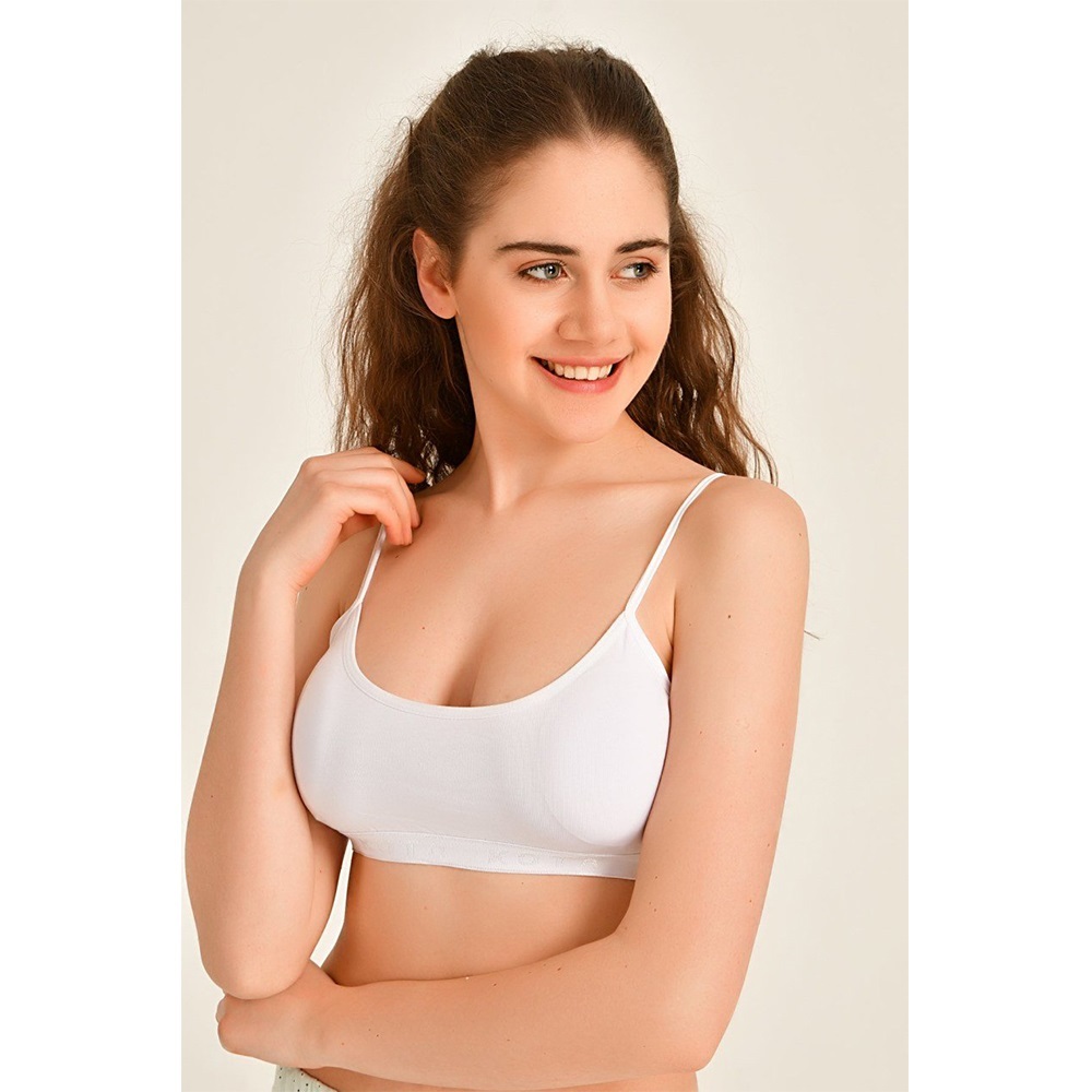 Deza Lüx 5026 Bayan Pedli İp Askılı Büstiyer - Pudra