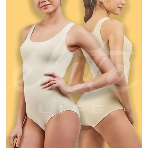 Elite Life 878 Dikişsiz Bayan Kalın Askılı Slip Body - Beyaz-M-L