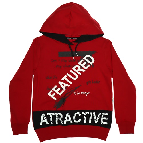 Pandax 401 Atractive B. Kapşonlu Erkek Çocuk Sweat 9-12 Yaş