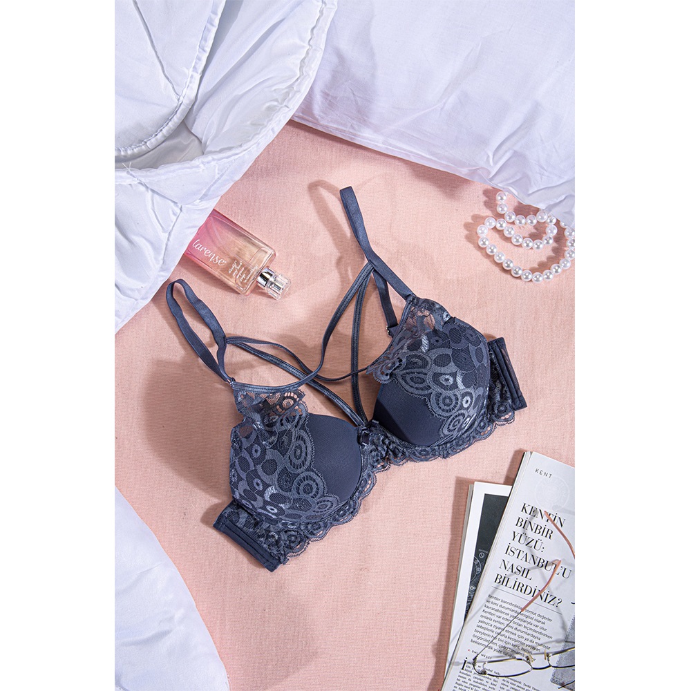 Trend MS-2169 Bayan Destekli Dantelli Sütyen 75-90 - Ekru