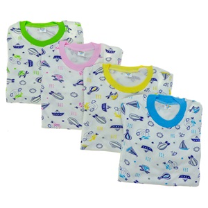 Karaca 202 Çocuk Penye Desenli Pijama Takım 4-5-6 Yaş- Ekru - 4-5-6 YAŞ