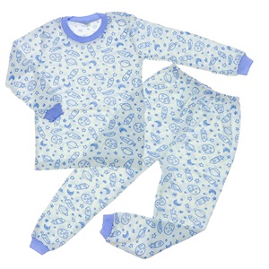 Karaca 202 Çocuk Penye Desenli Pijama Takım 4-5-6 Yaş- Ekru - 4-5-6 YAŞ