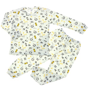 Karaca 202 Çocuk Penye Desenli Pijama Takım 4-5-6 Yaş- Ekru - 4-5-6 YAŞ