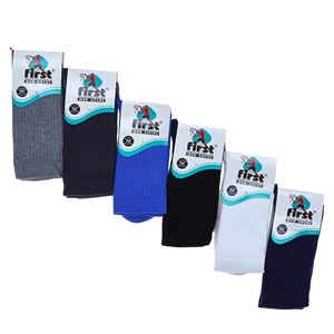 First 209-03 Erkek Tenis Çorabı Soket Çorap - Karışık Renk