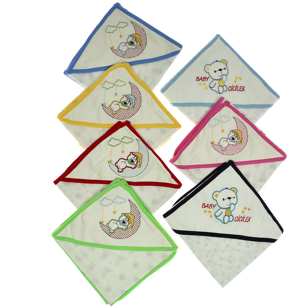 Msa 1116 Desenli Şapkalı Kapitone Bebe Battaniye 0-1 Ay