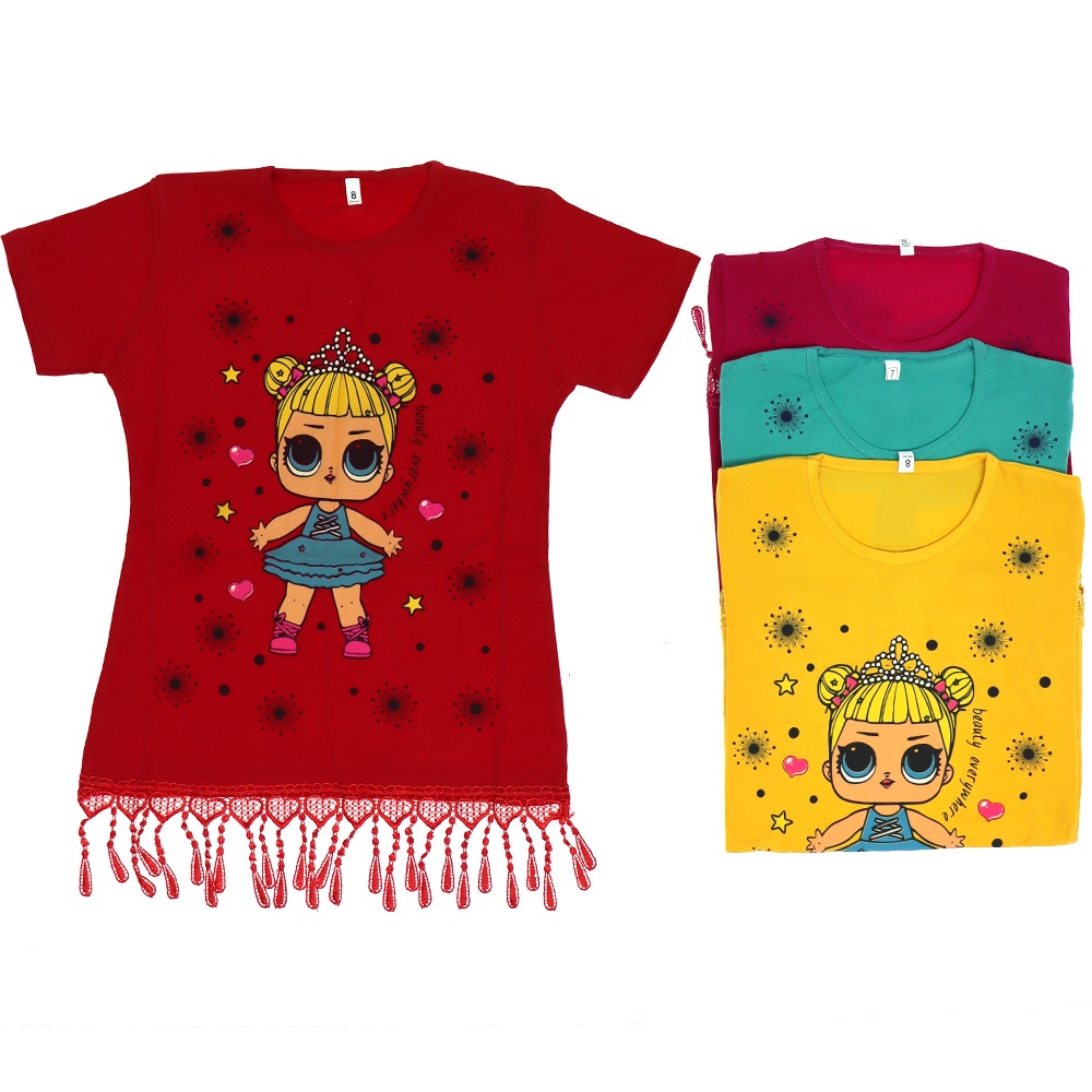 Bambino Bebek Baskılı Kız Çocuk Tişört 5-8 Yaş