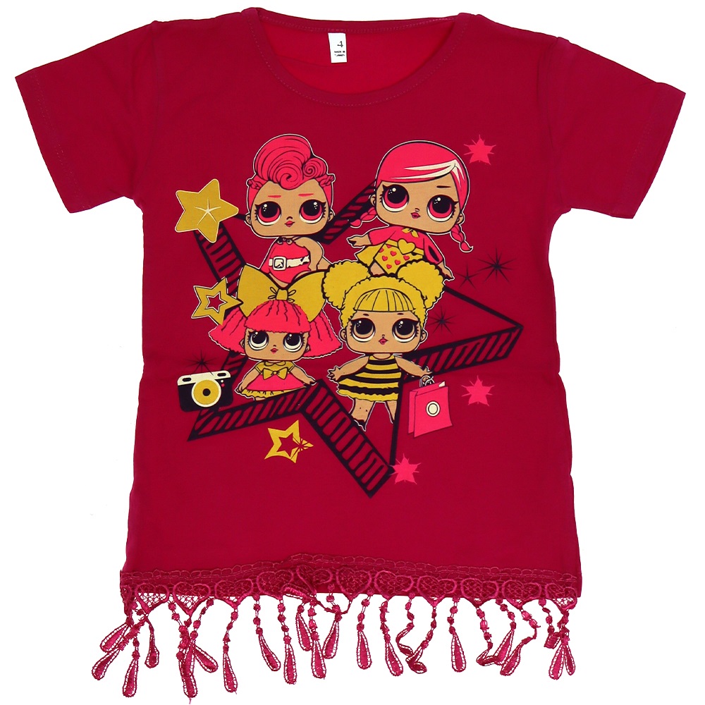 Bambino Bebekler Baskılı Kız Çocuk Tişört 1-4 Yaş