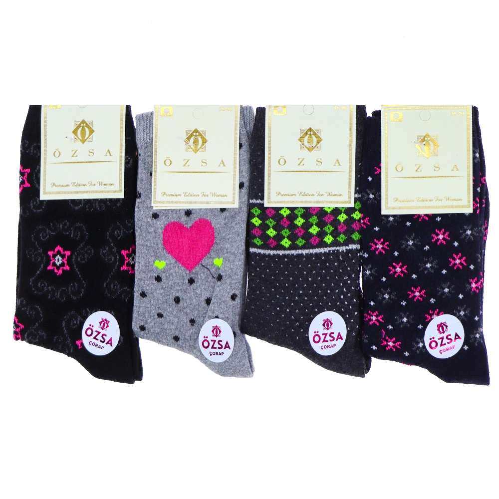 Özsa 3544 Bayan Likralı Soket Çorap