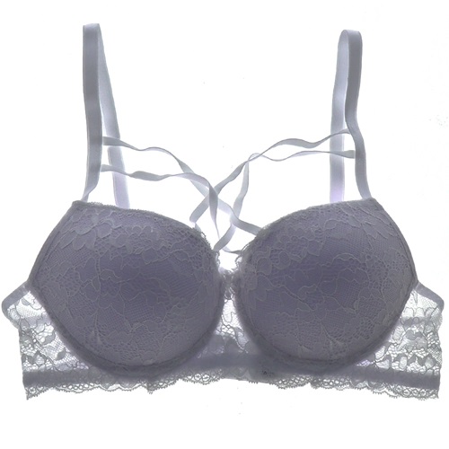 Ebru 1161 Bayan Dantelli Çapraz Askılı Dolgulu Sütyen 75-90 - Beyaz