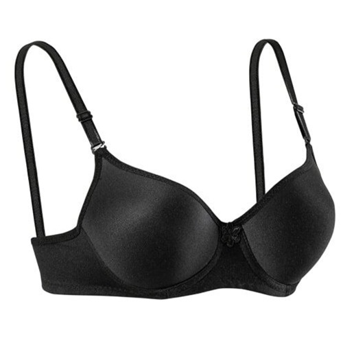 Ebru 1101 Silikonlu Düz Boş Sütyen 85-95 - Siyah