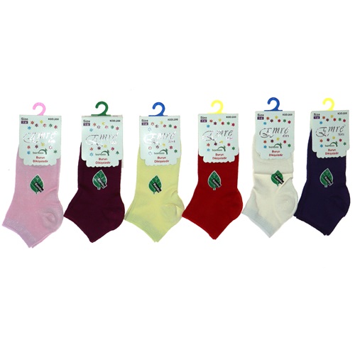 Emre 200 Kız Çocuk Dikişsiz Bambu Patik Çorap
