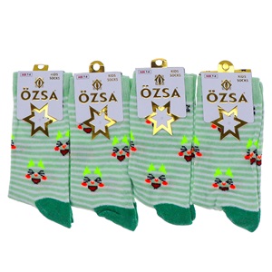 Özsa 3544 Likralı Desenli Kız Çocuk Soket Çorap - Karışık Renk - 10-12 YAŞ