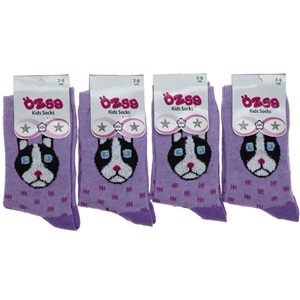 Özsa 3544 Likralı Desenli Kız Çocuk Soket Çorap