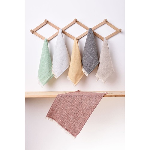 Sermat Desenli Püsküllü 3 lü Mutfak Havlusu 30x50 cm