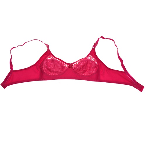Ebru 1253 Dantelli Boş Toparlayıcı Bayan Sütyen 75-95 - Fuşya
