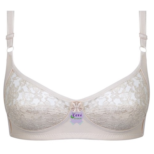 Ebru 1253 Dantelli Boş Toparlayıcı Bayan Sütyen 75-95 - Ten