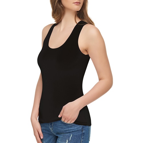 Tutku Elit 2002 Bayan Modal Elastan Geniş Askı Atlet - Siyah - S