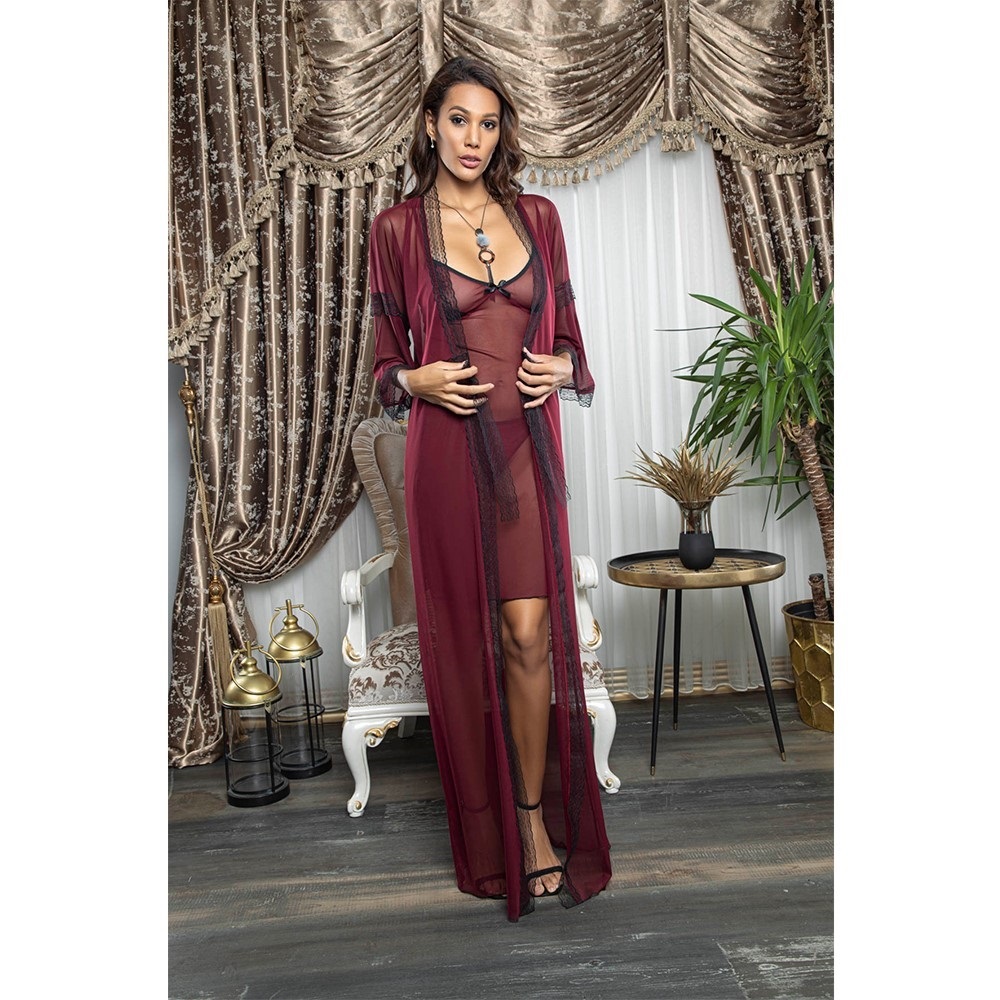 Lily Bicnca 9013 Bayan 3 Lü Fantazi Uzun Gecelik - Katalog