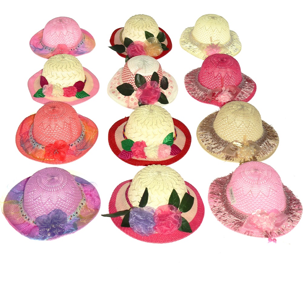 Akkuzu Kız Çocuk Hs12194 Hasır Modelli Fötr Şapka 5-8 Yaş