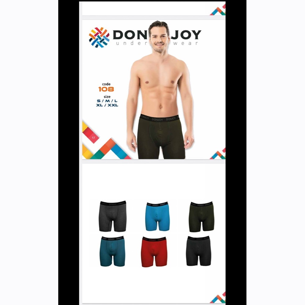 Donjoy DJ108 Erkek Likralı Uzun Paça Boxer