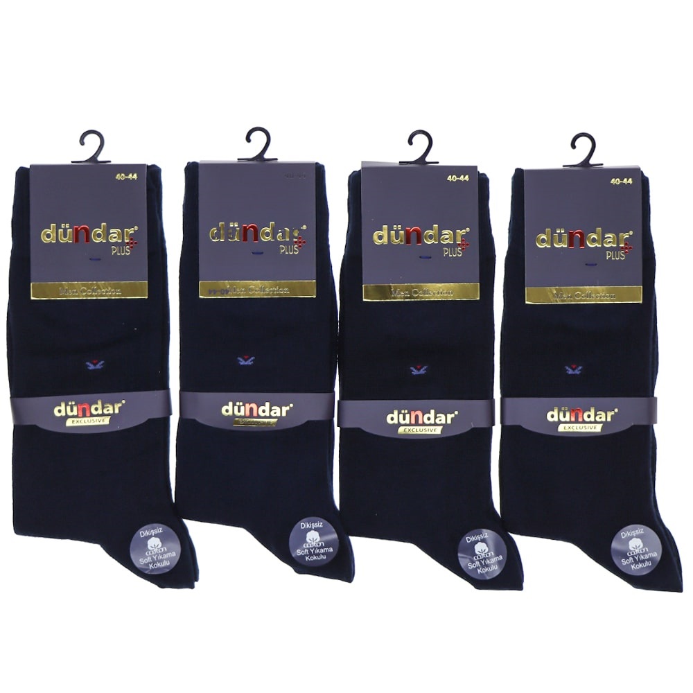 Dündar 5527 Coton Erkek Plus Dikişsiz Likralı Soft Yıkama Soket Çorap - Karışık Renk