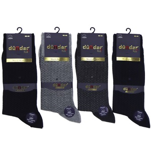 Dündar 5527 Coton Erkek Plus Dikişsiz Likralı Soft Yıkama Soket Çorap - Karışık Renk