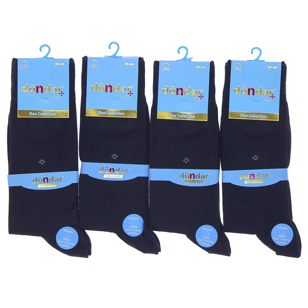 Dündar 5527 Coton Erkek Plus Dikişsiz Likralı Soft Yıkama Soket Çorap - Karışık Renk