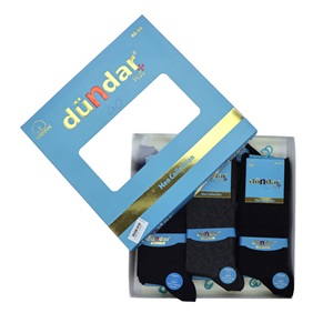 Dündar 5527 Coton Erkek Plus Dikişsiz Likralı Soft Yıkama Soket Çorap - Karışık Renk