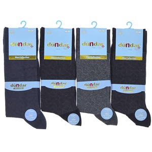 Dündar 5527 Coton Erkek Plus Dikişsiz Likralı Soft Yıkama Soket Çorap - Karışık Renk