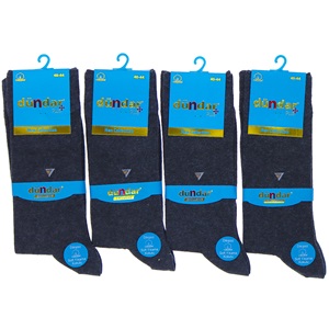 Dündar 5527 Coton Erkek Plus Dikişsiz Likralı Soft Yıkama Soket Çorap - Karışık Renk