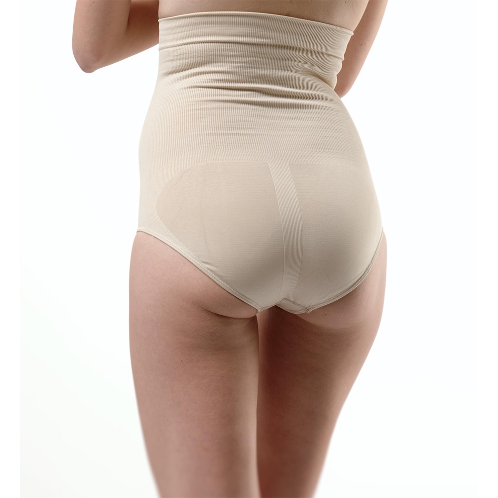Nazik 9003 Bayan Yüksel Bel Silikonlu Dikişsiz Slip Korse - Ten