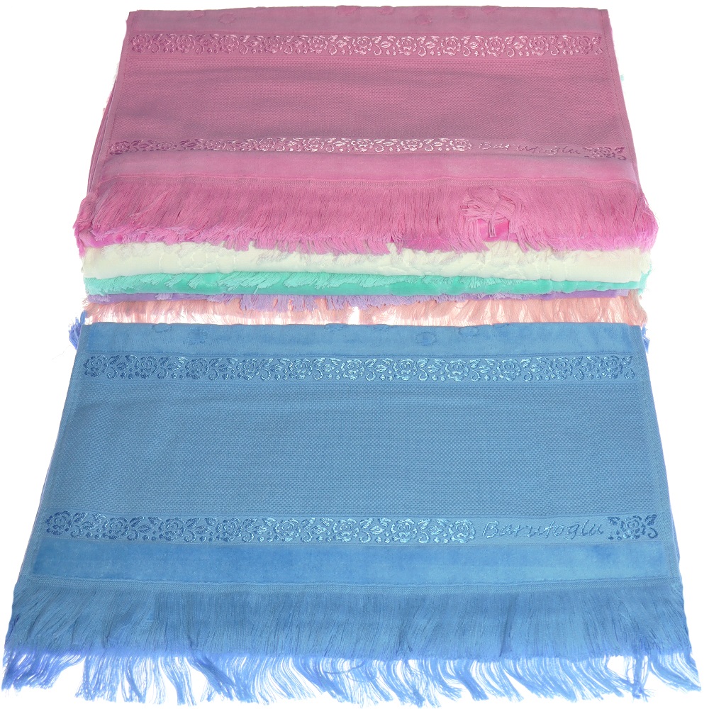 Şehzade Kadife Etamin Renkli El Yüz Havlusu 50x90 cm