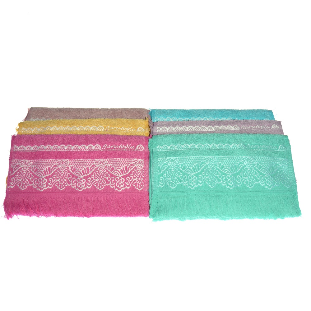 Şehzade Nakışlı Bukle Saçaklı Mutfak Havlusu 30x50 cm