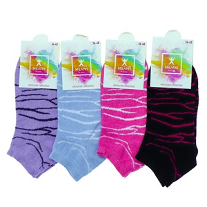 Milano 2511 Bayan Rej Desenli Likralı Patik Çorap