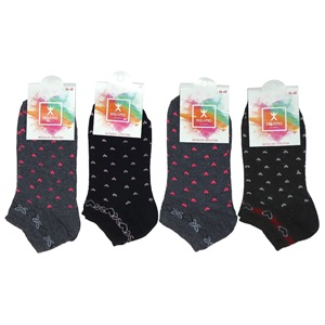 Milano 2511 Bayan Rej Desenli Likralı Patik Çorap