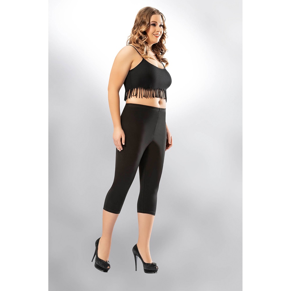 Kota 4005 Bayan Kapri Düz Battal Tayt - Gri - BATTAL